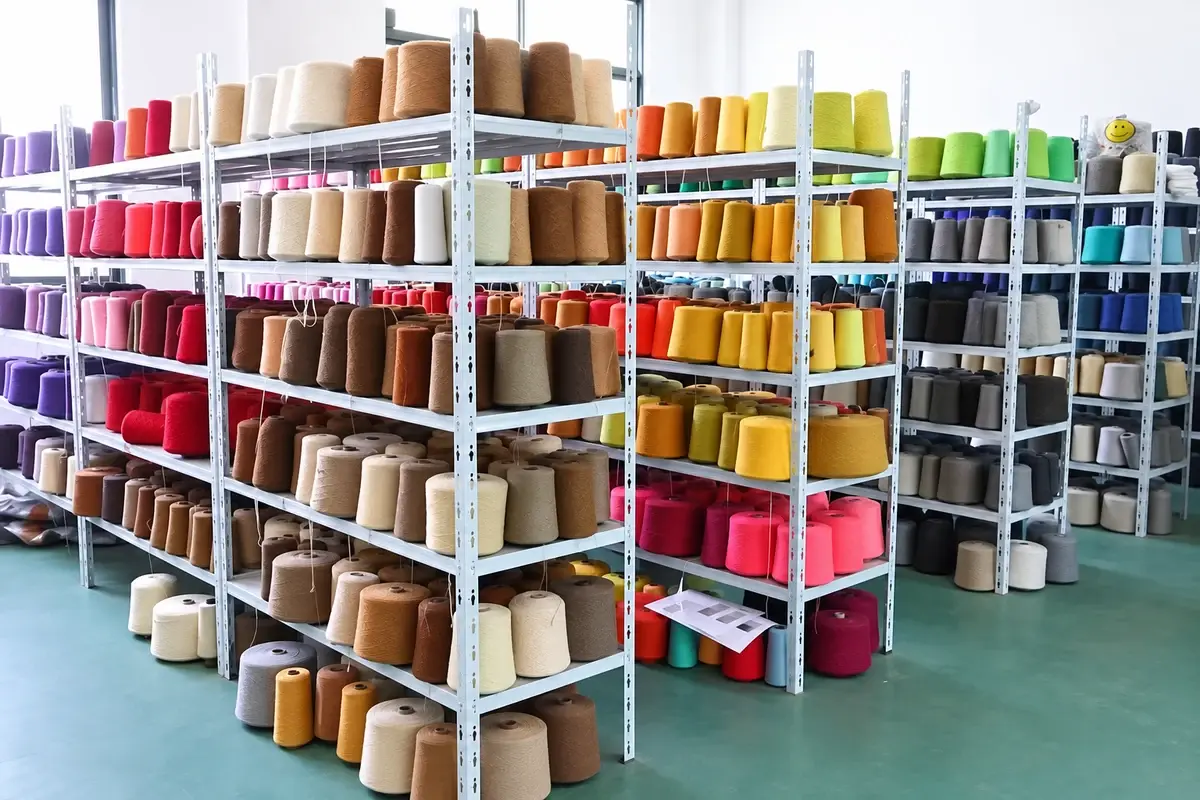 Yarn color palette for custom cable-knit beanies