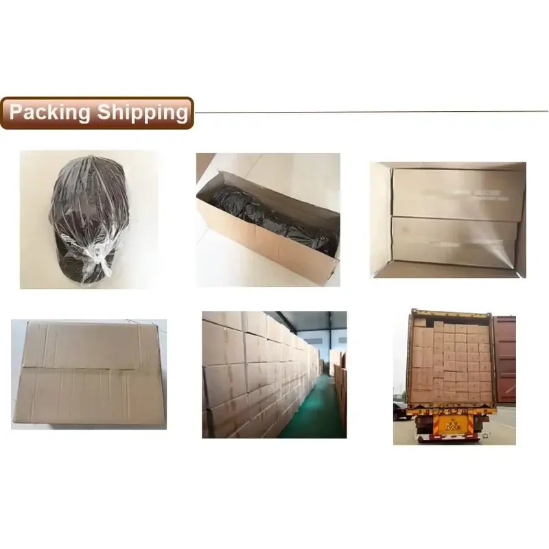 Beanie packaging examples showing an individual bag and shipping cartons