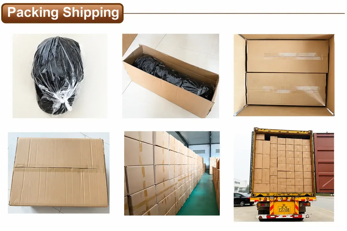 Beanie packaging examples including bags, cartons and packing options